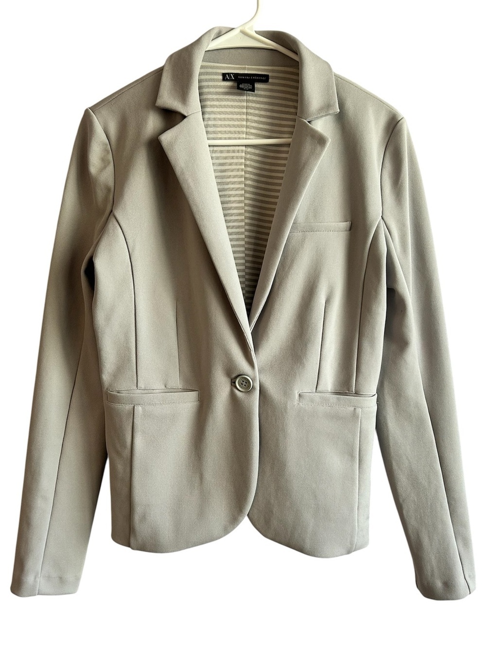 Armani Exchange Light Grey Woman’s Blazer • Used • Size: Medium